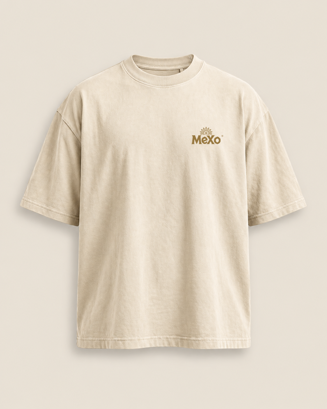 Front ghost of the cream Eagle Graphic Tee design visualisation. AI-assisted design concept; not a physical sample or production photograph.