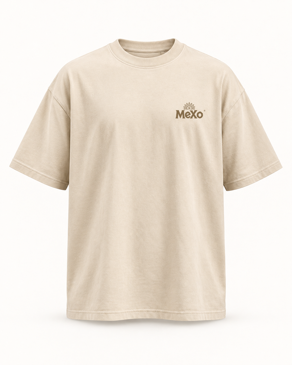 Front ghost of the cream Hummingbird Graphic Tee design visualisation. AI-assisted design concept; not a physical sample or production photograph.